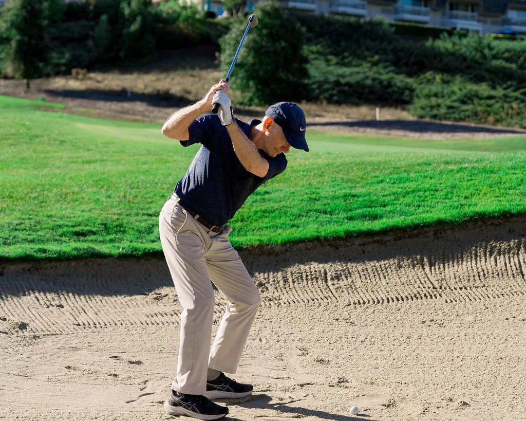 Golf Player in a Bunker