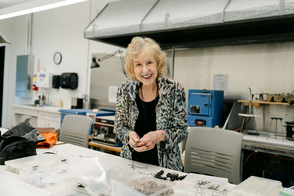 Resident shows lapidary art