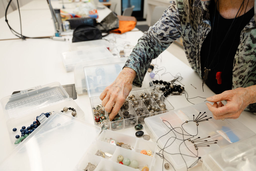 Resident Makes lapidary art