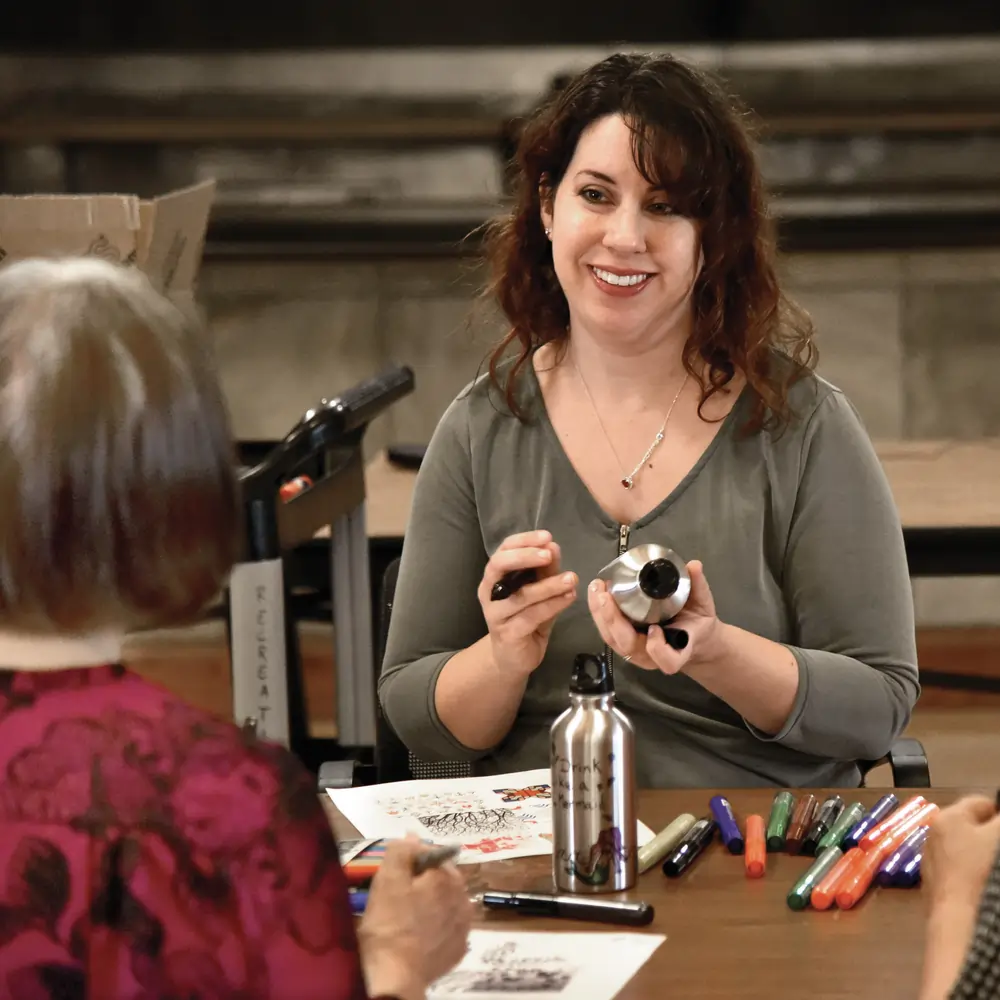 Elena Ybarra teaches craft class