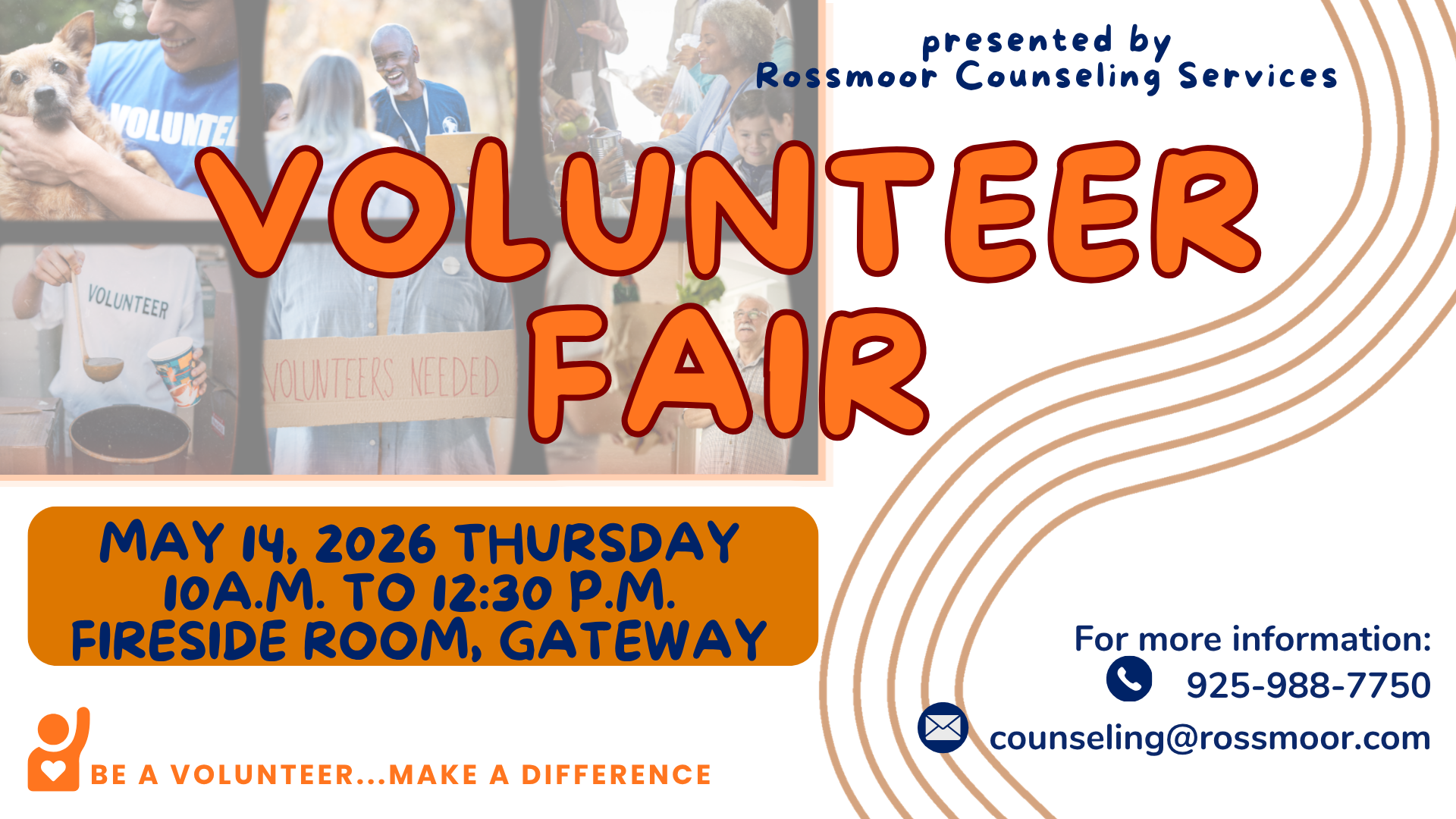 Rossmoor Volunteer Fair on May 14 Fireside